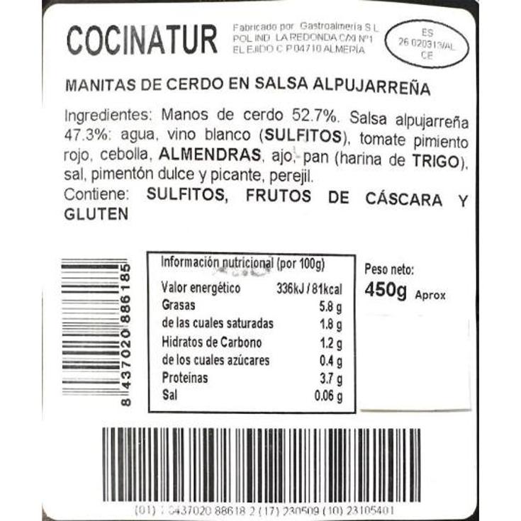 MANITAS DE CERDO COCINATUR BDJA 450 GR