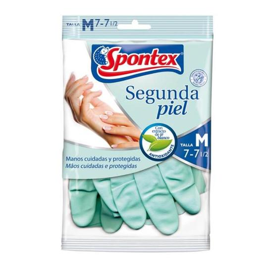 GUANTES SEGUNDA PIEL T/7MEDIANA SPONTEX BLIST 2 UD