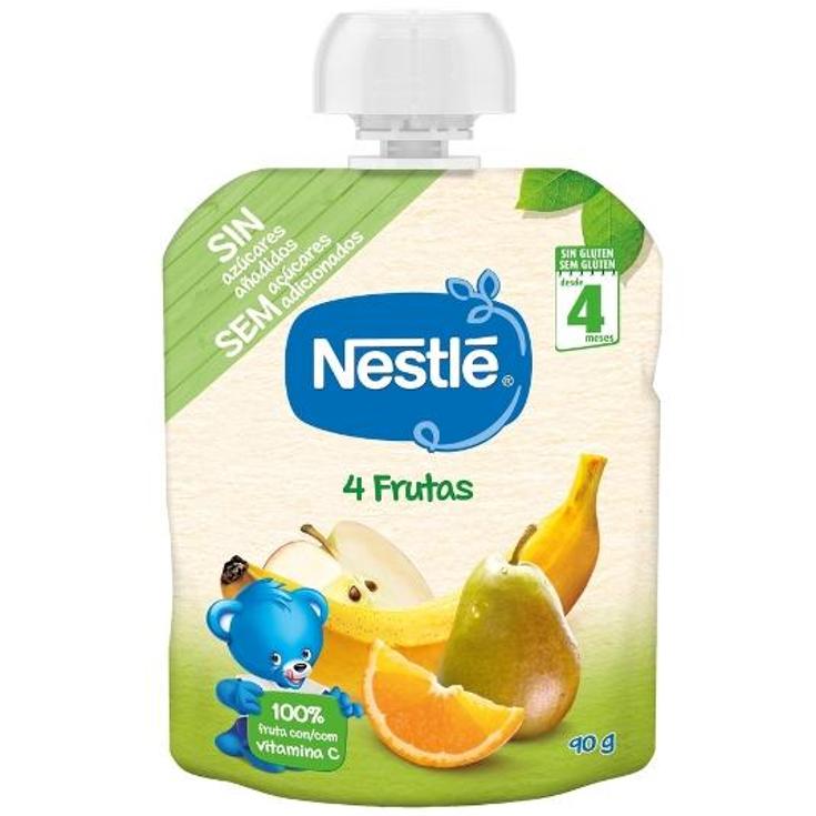 PURÉ 4 FRUTAS POUCHES NESTLE BOLSA 90 GR