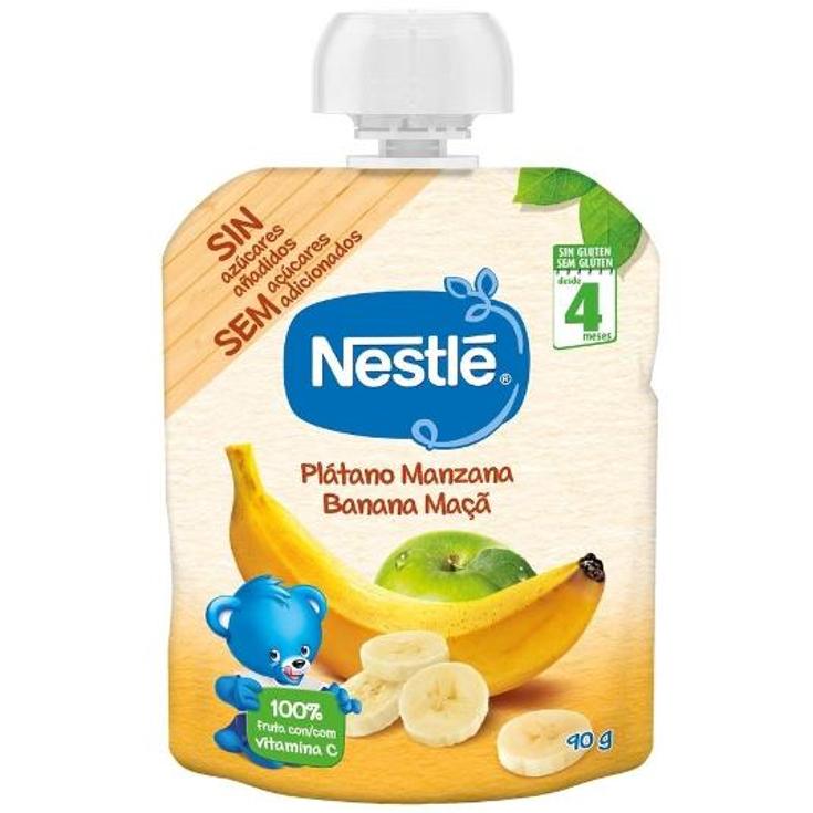 PURÉ FRUT.PLAT.MANZ.POUCHES NESTLE BOLSA 90 GR