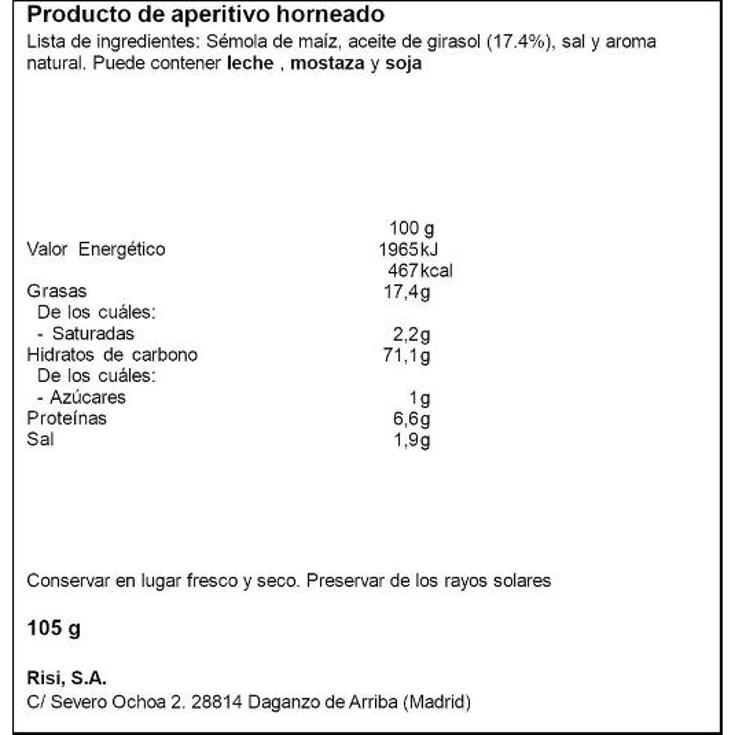 APERTIVOS GUSANITOS RISI BOLSA 105 GR