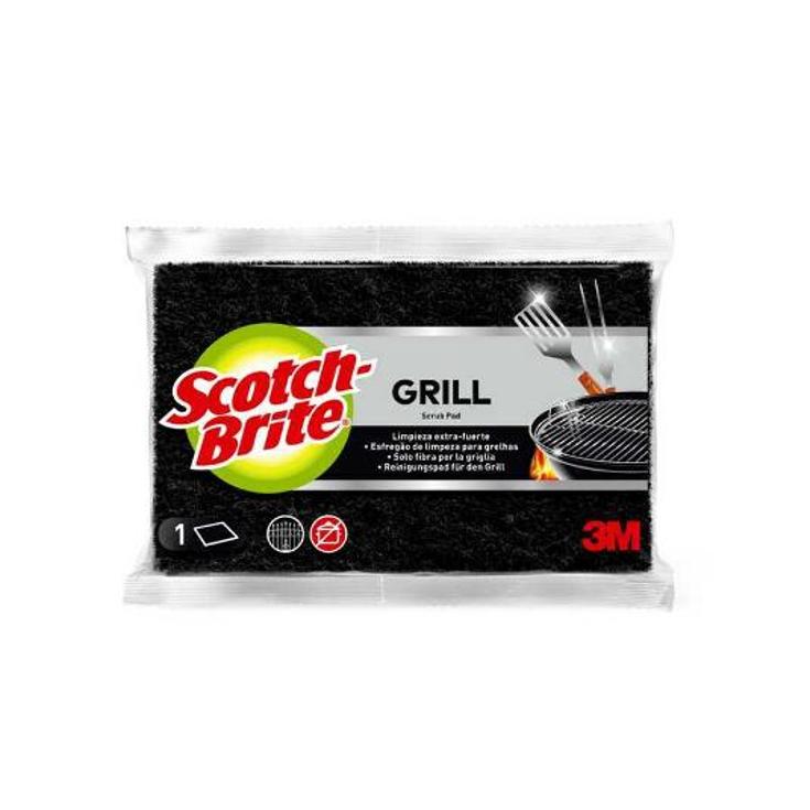ESTROPAJO FIBRA NEGRA GRILL SCOTCH BRITE BOLSA 1 UD