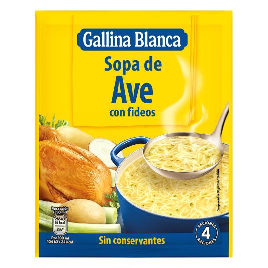 SOPA AVE FIDEOS G.BLANCA SOBRE 80 GR