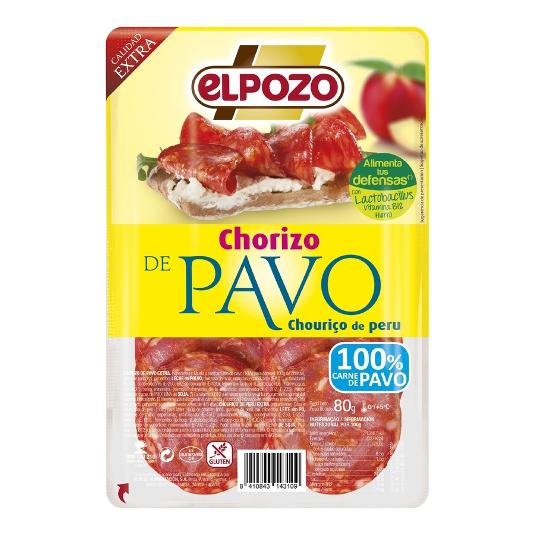 CHORIZO DE PAVO ELPOZO PQTE 80 GR