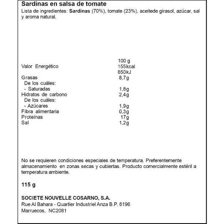 SARDINA TOMATE F/A. ISABEL LATA 80 GR