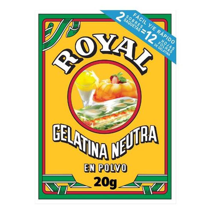 GELATINA NEUTRA. ROYAL PQTE 20 GR