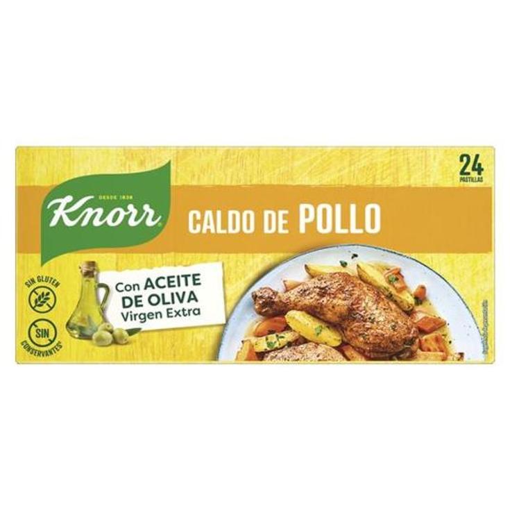 CALDO POLLO 24 PTLLAS KNORR CAJA 240 GR