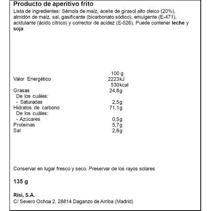 APERITIVOS TRISKYS RISI BOLSA 135 GR