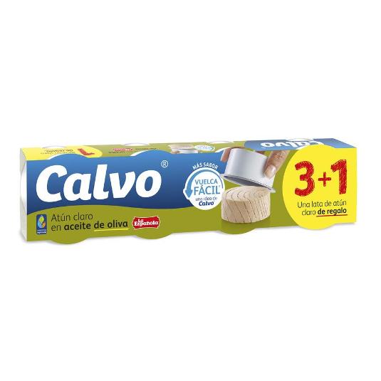 ATUN CLARO ACTE.OLIVA 3+1X52G CALVO PACK 208 GR