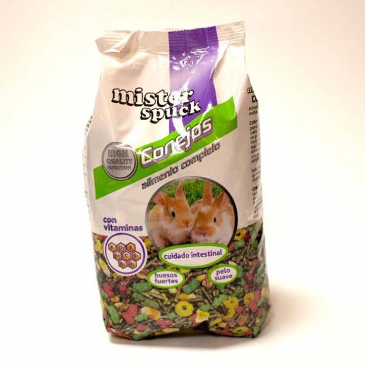 ALIMENTO PIENSO CONEJOS ENANOS MISTER SPUCK PQTE 800 GR