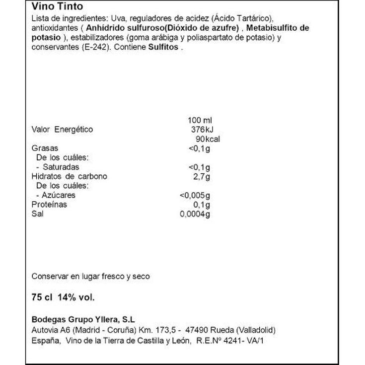 VINO TINTO C.LEON 24 MESES YLLERA BTLLA 75 CL