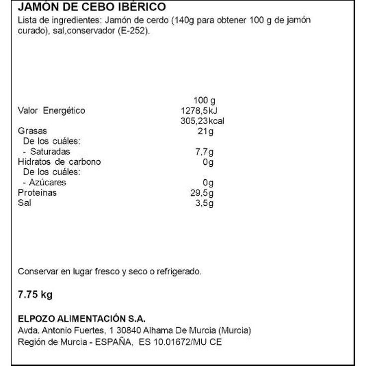 LOTE JAMON IBERICO LEGADO UNIDAD