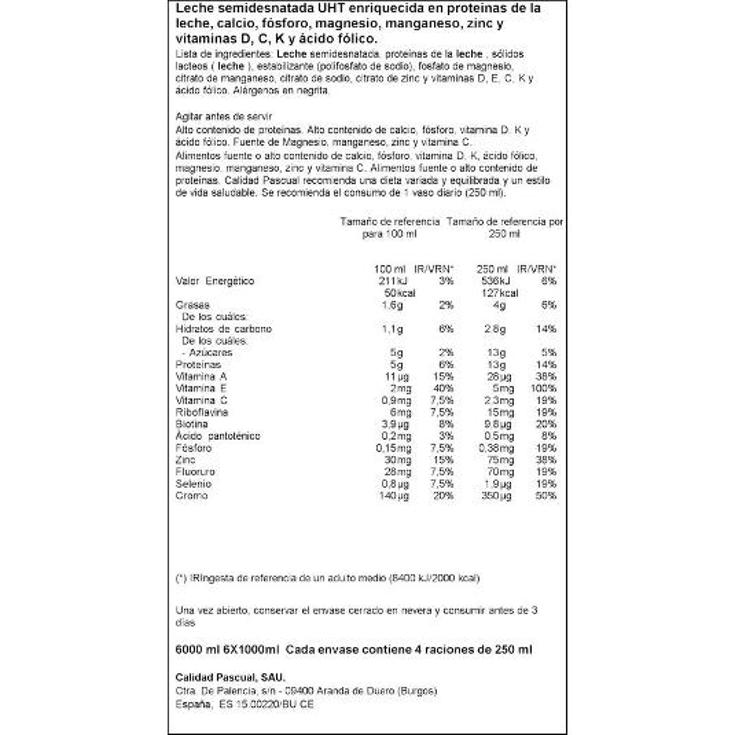 LECHE SEMIDESNATADA CALCIO PASCUAL BRIK 1 LT