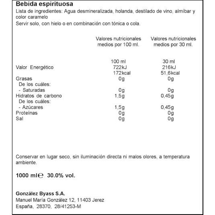 BEBIDA ESPIRITUOSA 30º PET SOBERANO BTLLA 1 LT