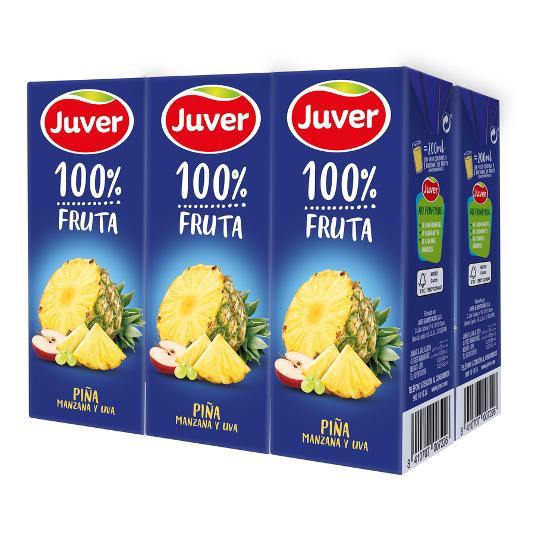 ZUMO PIÑA UVA X6 JUVER PACK 1200 ML