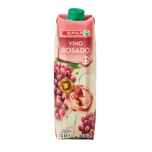 VINO ROSADO 11º SPAR BRIK 1 LT