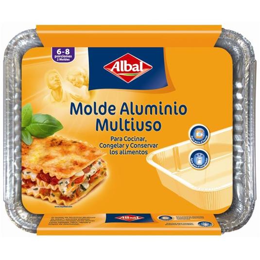 MOLDES ALUMINIO MULTIUSOS 32X26 ALBAL PQTE 2 UD