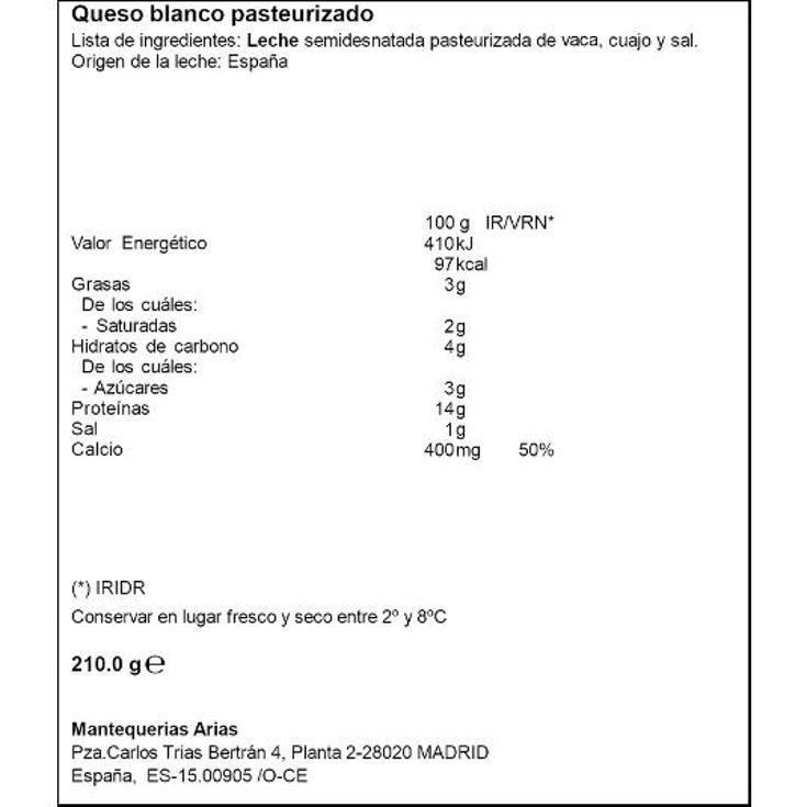 QUESO BURGOS PROTEIN PLUS 3X70 ARIAS PACK 210 GR