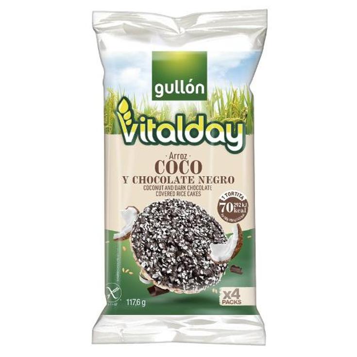 TORTITAS ARROZ CHOCO/COCO VITALDAY PQTE 117 GR