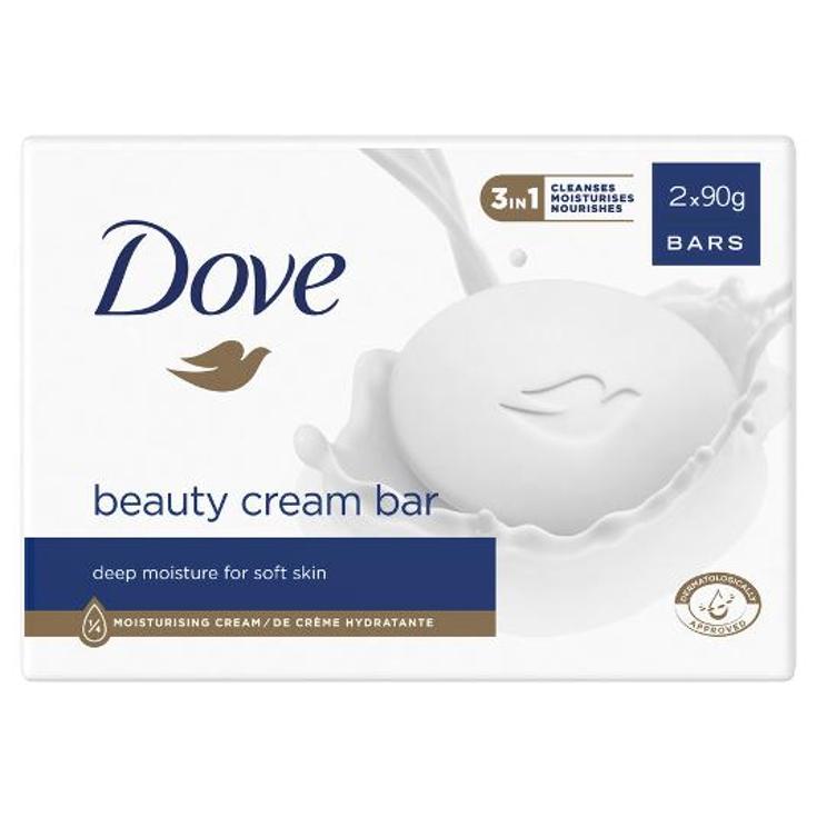 JABON BAÑO PASTILLAS 2X90 GR DOVE PACK 180 GR