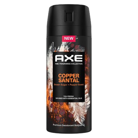 DESDORANTE COPPER SANTAL 72H. AXE SPRAY 150 ML