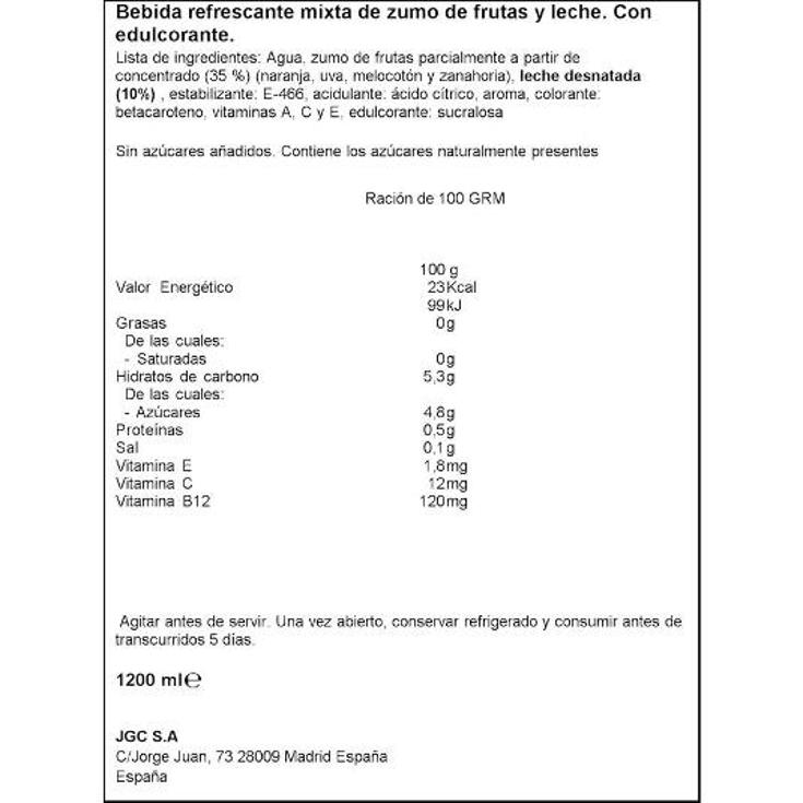 ZUMO FR.+LECHE MEDIT.ZERO 6X200 DON SIMON PACK 1200 GR