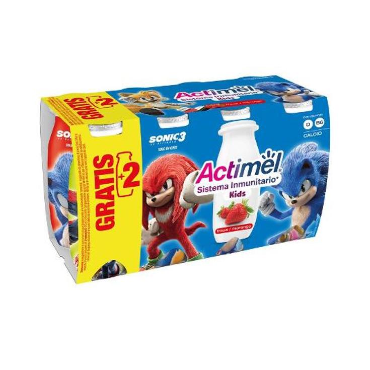 ACTIMEL FRESA ACTIKIDS X6 DANONE PACK 600 GR