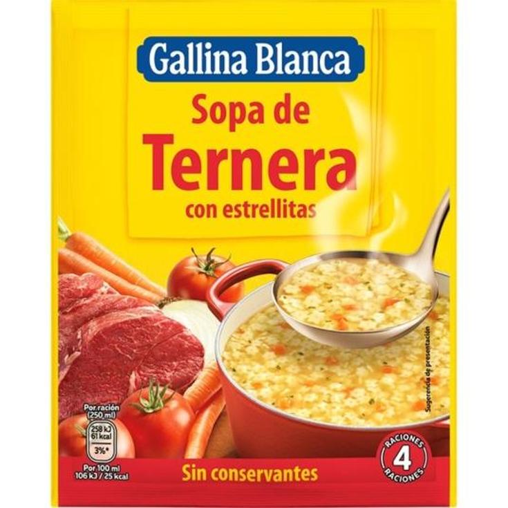 SOPA TERNERA ESTRELLAS G.BLANCA SOBRE 80 GR