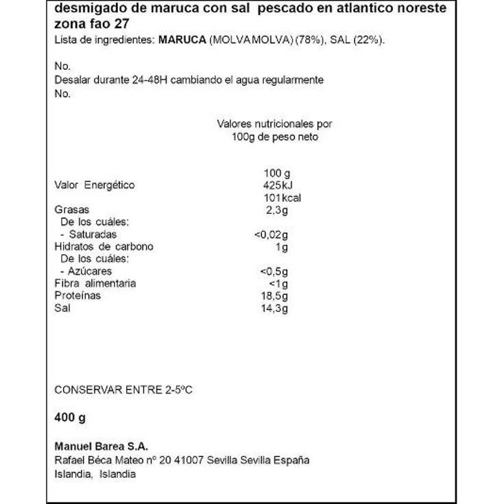 MARUCA S/PIEL DESMIGADO SPAR BDJA 400 GR