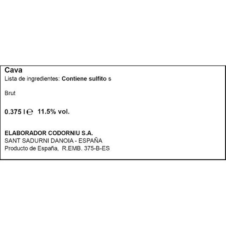 CAVA BRUT ANNA 11,5º CODORNIU BTLLA 375 ML
