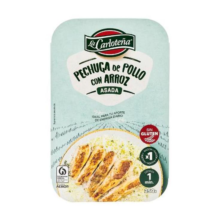 PECHUGA POLLO ASADA CON ARROZ LA CARLOTEÑA BDJA 250 GR