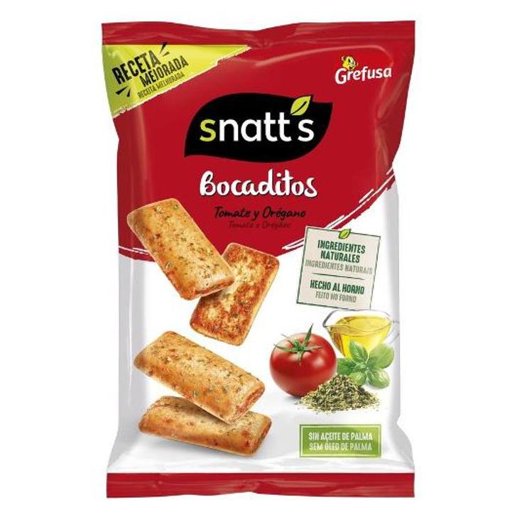 BOCADITOS TOMATE OREGANO SNATTS BOLSA 110 GR