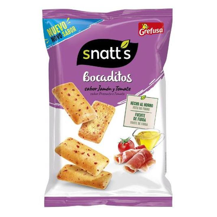 BOCADITOS JAMON TOMATE SNATTS BOLSA 110 GR