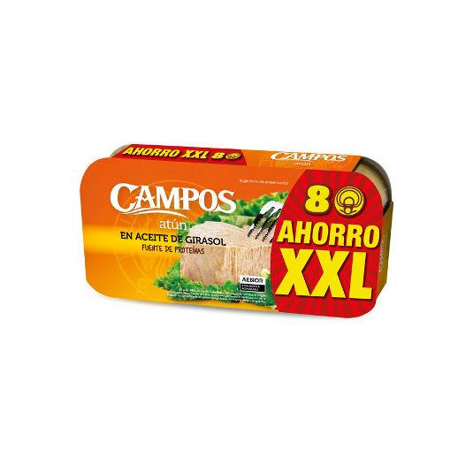 ATUN AC.GIRASOL PACK 8X52 GR. CAMPOS PACK 416 GR