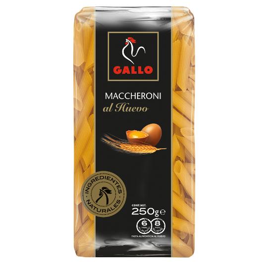 MACARRON MACCHERONI RALL.HUEVO GALLO PQTE 250 GR