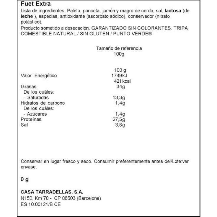 ESPETEC TARRADELLAS PIEZA 180 GR