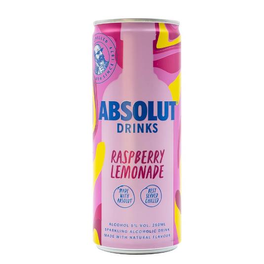 COMBINADO RASPBERRY/LEMON.5º ABSOLUT LATA 25 CL