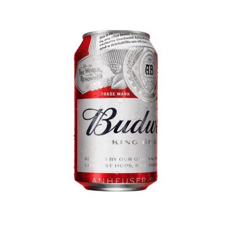 CERVEZA 4,8º BUDWEISER LATA 33 CL