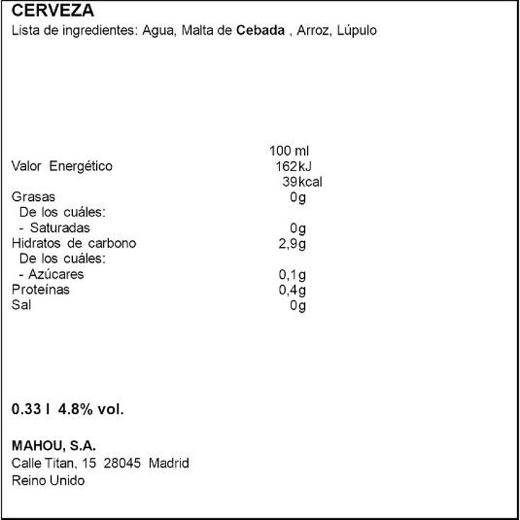 CERVEZA 4,8º BUDWEISER LATA 33 CL