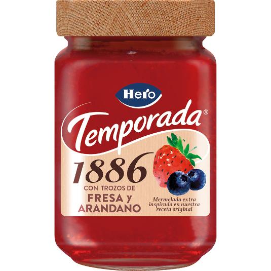 MERMELADA TEMP.FRESA/ARAND.1886 HERO FRASCO 290 GR