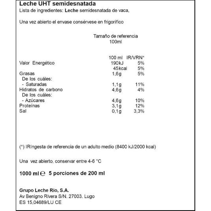 LECHE SEMIDESNATADA CREMOSITA BRIK 1 LT