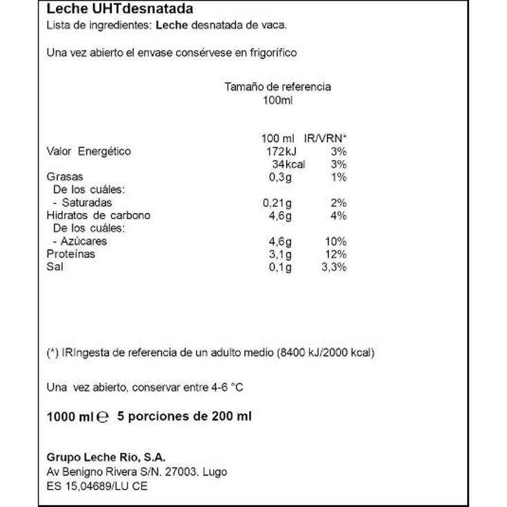 LECHE DESNATADA CREMOSITA BRIK 1 LT
