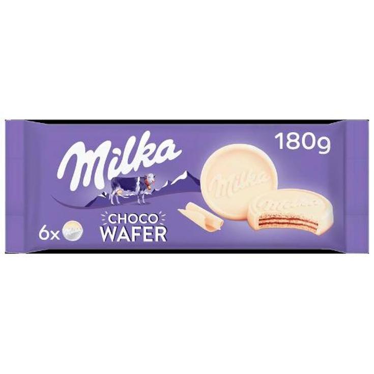 GALLETAS CHOCOWAFER BLANCO MILKA PQTE 180 GR