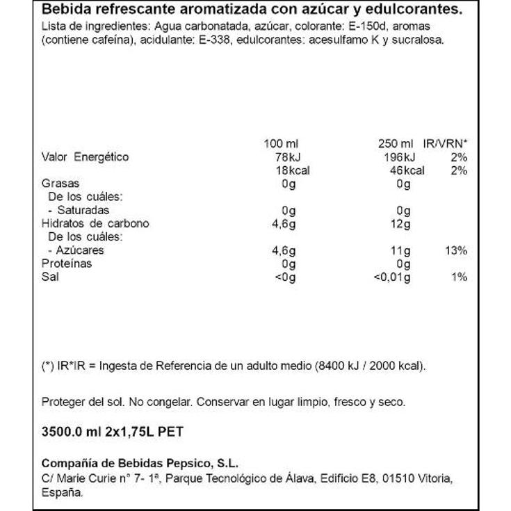 PEPSI BIPACK 2X1750 ML. PEPSI PACK 3500 ML