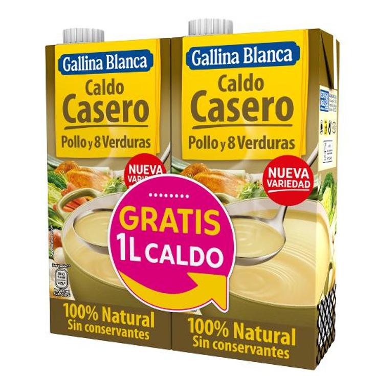 CALDO CASERO POLLO Y 8 VERDURAS G.BLANCA BRIK 1 LT