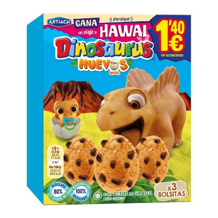 GALLETAS DINOSAURUS HUEVOS ARTIACH CAJA 105 GR