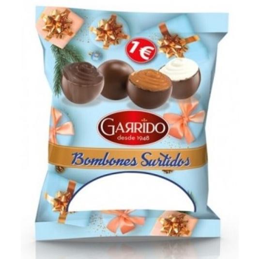 BOMBONES SURTIDOS 4 SABORES GARRIDO BOLSA 85 GR