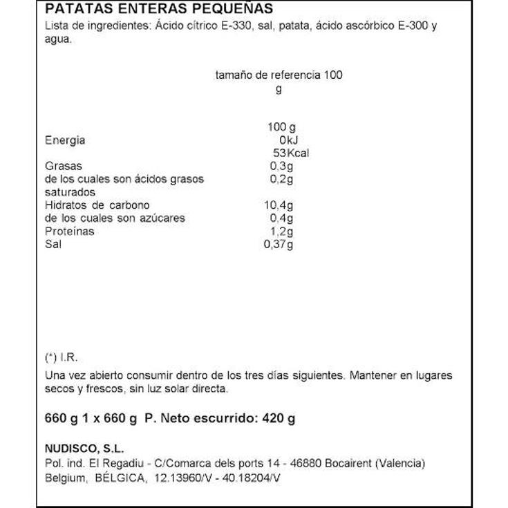 PATATAS ENTERAS ARROYO FRASCO 355 GR