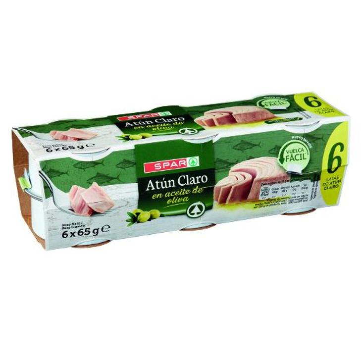 ATUN CLARO ACEITE OLIVA 6X52 SPAR PACK 312 GR