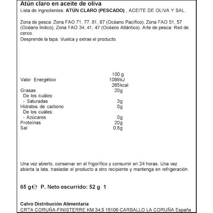 ATUN CLARO ACEITE OLIVA 6X52 SPAR PACK 312 GR